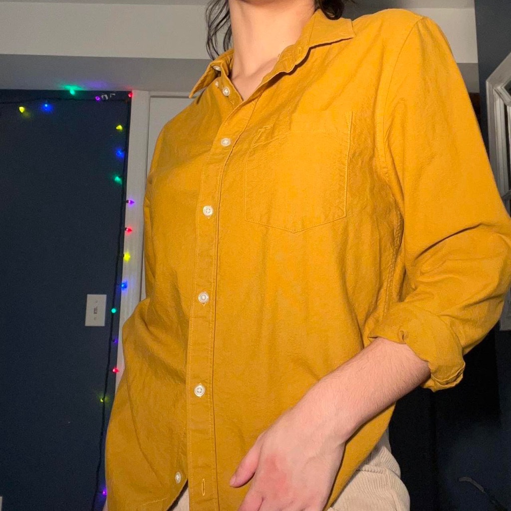 H&M Yellow Button Down